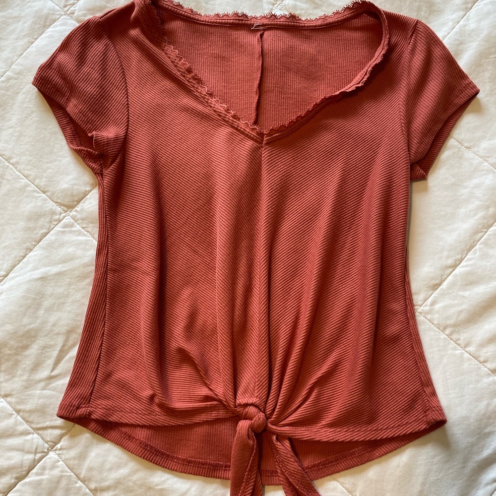 Pink tie t-shirt